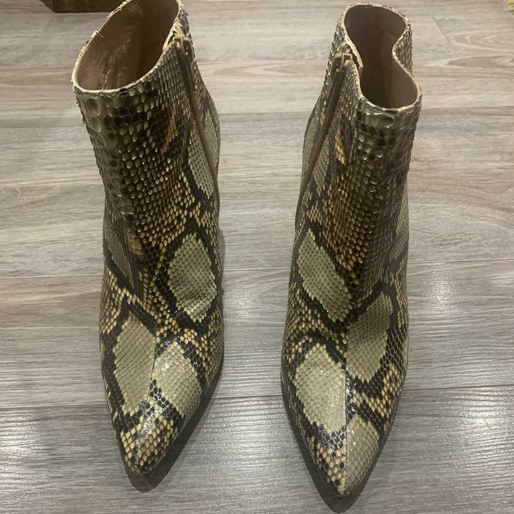 Stuart weitzman snakeskin booties